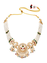 Gold Plated Peacock Pearl Necklace Set