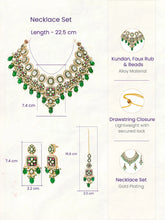 Gold Plated Kundan Bead Necklace Set for Women