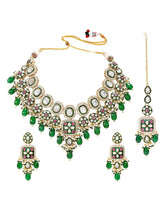Gold Plated Kundan Bead Necklace Set for Women