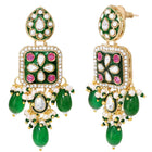 Gold Plated Kundan Bead Necklace Set for Women