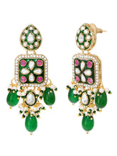 Gold Plated Kundan Bead Necklace Set for Women