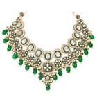 Gold Plated Kundan Bead Necklace Set for Women
