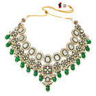 Gold Plated Kundan Bead Necklace Set for Women