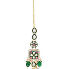 Gold Plated Kundan Bead Necklace Set for Women