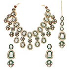 Gold Plated Kundan Meenakari Necklace Set