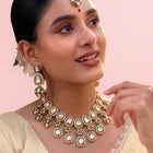Gold Plated Kundan Meenakari Necklace Set