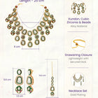 Gold Plated Kundan Meenakari Necklace Set