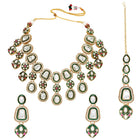 Gold Plated Kundan Meenakari Necklace Set