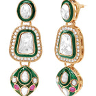 Gold Plated Kundan Meenakari Necklace Set