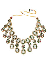 Gold Plated Kundan Meenakari Necklace Set