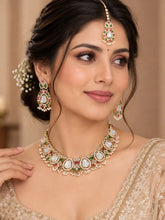 Gold Plated Pearl Kundan Necklace for Women
