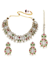 Gold Plated Pearl Kundan Necklace for Women
