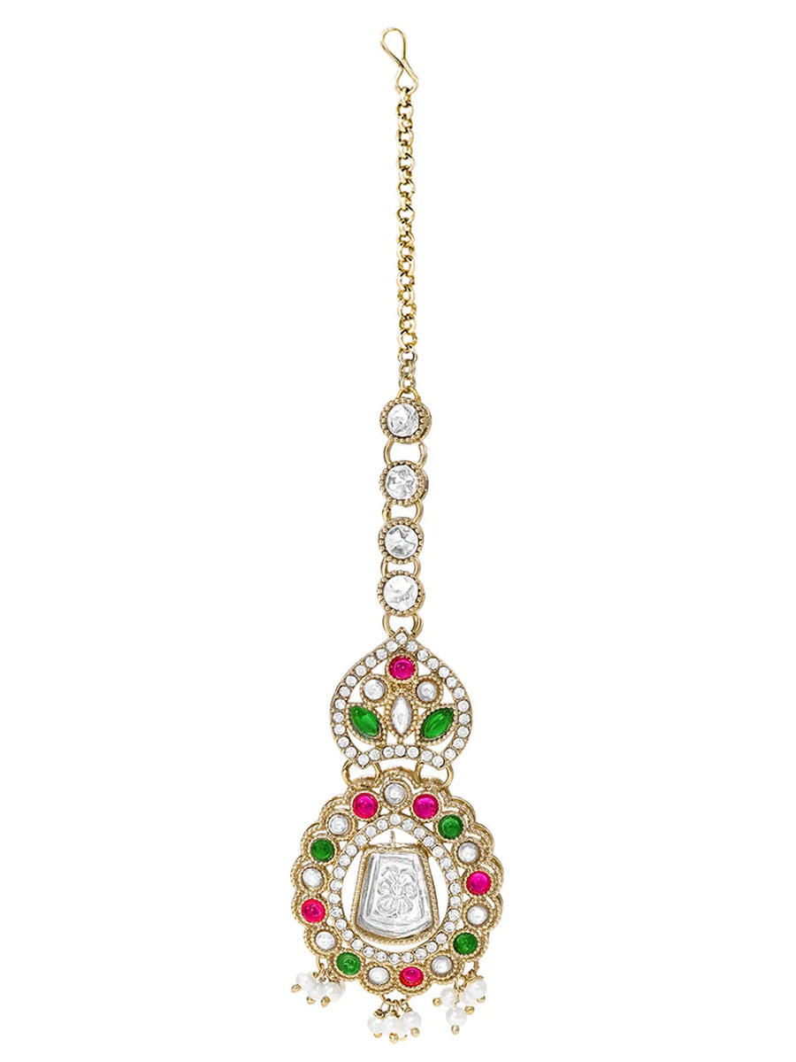 Gold Plated Pearl Kundan Necklace for Women