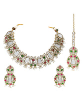 Gold Plated Pearl Kundan Necklace for Women