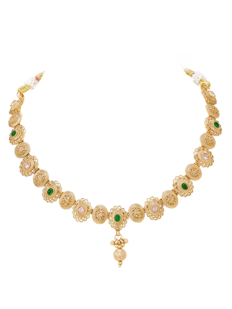 Gold Plated Antique Necklace Set for Women