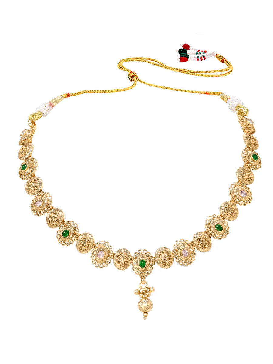 Gold Plated Antique Necklace Set for Women