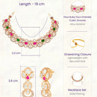 Gold Plated Ruby Emerald Kundan Necklace Set