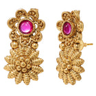 Gold Plated Ruby Traditional Necklace Set