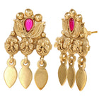 Gold Plated Ruby Radiant Necklace Set