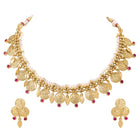 Gold Plated Ruby Majestic Necklace Set