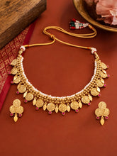 Gold Plated Ruby Majestic Necklace Set
