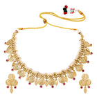 Gold Plated Ruby Majestic Necklace Set