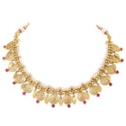 Gold Plated Ruby Majestic Necklace Set