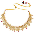 Gold Plated Ruby Majestic Necklace Set