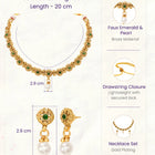Gold Plated Green Pearl Grand Necklace Set