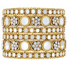 Gold Plated White Kundan Luminous Bangle Set
