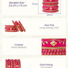 Gold Plated Ruby Crystal Regal Bangle Set