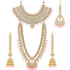 Gold Plated Pink Kundan Heritage Bridal Set