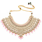 Gold Plated Pink Kundan Heritage Bridal Set