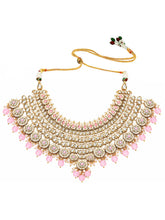 Gold Plated Pink Kundan Heritage Bridal Set