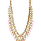 Gold Plated Pink Kundan Heritage Bridal Set