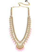 Gold Plated Pink Kundan Heritage Bridal Set
