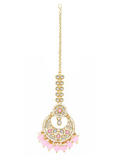 Gold Plated Pink Kundan Heritage Bridal Set