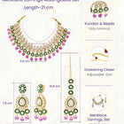 Gold Plated Green Purple Kundan Jewellery Set
