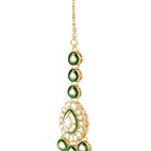 Gold Plated Green Purple Kundan Jewellery Set