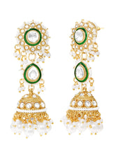 Gold Plated Green Kundan Pearl Bridal Set
