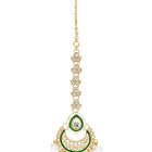 Gold Plated Green Kundan Pearl Bridal Set