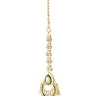 Gold Plated Green Kundan Pearl Bridal Set