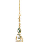 Gold Plated Green Kundan Bead Bridal Necklace Set