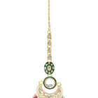 Gold Plated Purple Kundan Bead Bridal Necklace Set