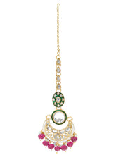 Gold Plated Purple Kundan Bead Bridal Necklace Set