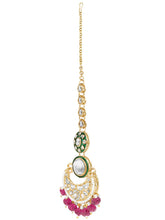 Gold Plated Purple Kundan Bead Bridal Necklace Set