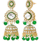 Gold Plated Green Kundan Layered Bridal Set