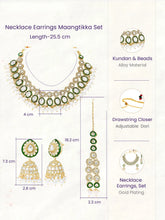 Gold Plated Green Kundan Wedding Set
