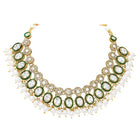 Gold Plated Green Kundan Wedding Set