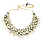 Gold Plated Green Kundan Wedding Set